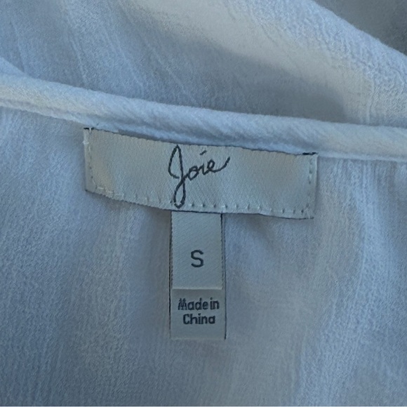 Joie pin-tucked long sleeve button-up top - size S - Picture 2 of 4